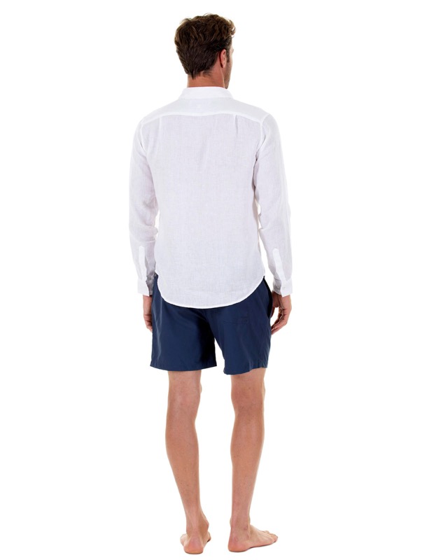 HERREN Leinenhemd in weiß Discount Store für neue Produkte