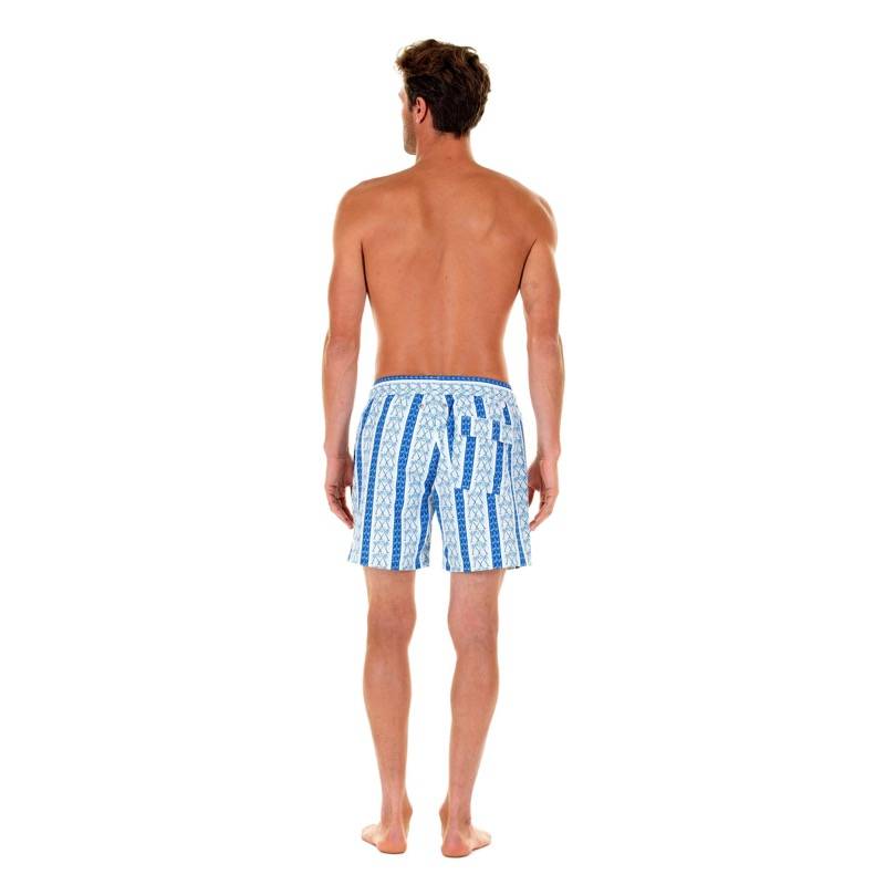 HERREN Badehose mit Streifen in blau Riesige Rabatte