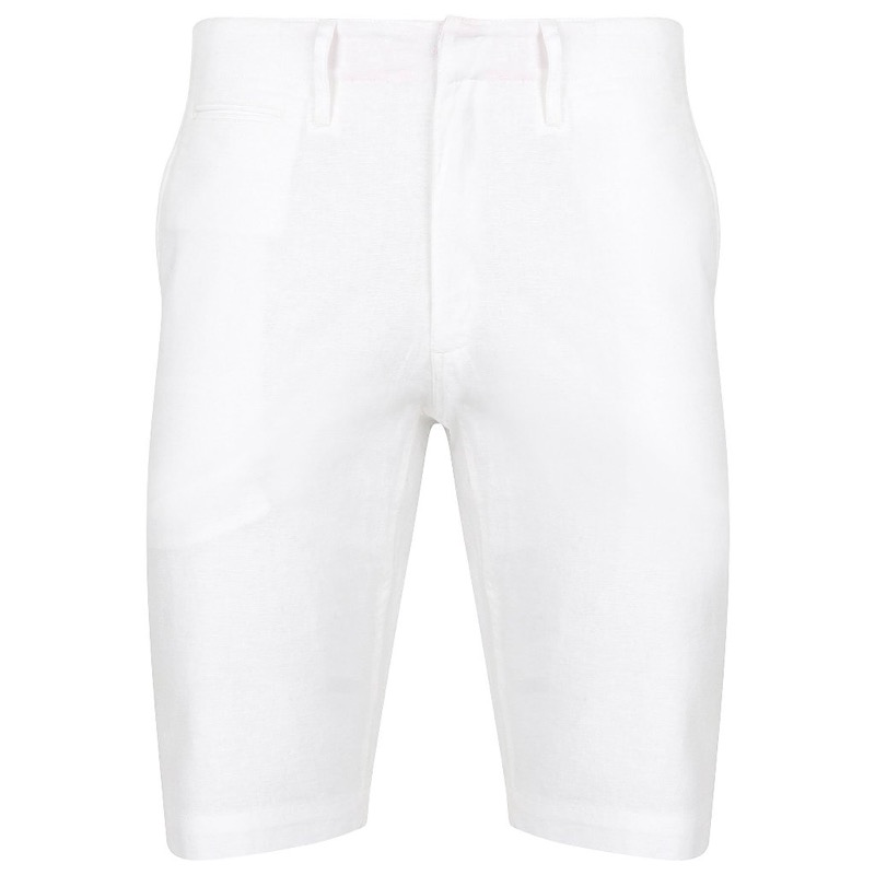 HERREN Leinen Short weiß Im Verkauf