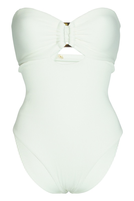 BADEANZÜGE White Pearl Padded Bandeau Badeanzug 50% Rabatt für begrenzte Zeit