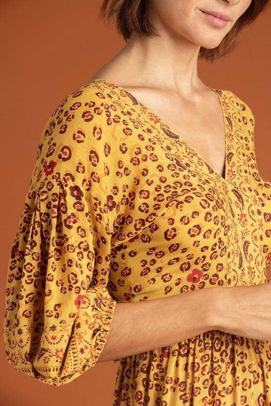 SALE Mia Maxikleid Gelb Großer Ausverkauf