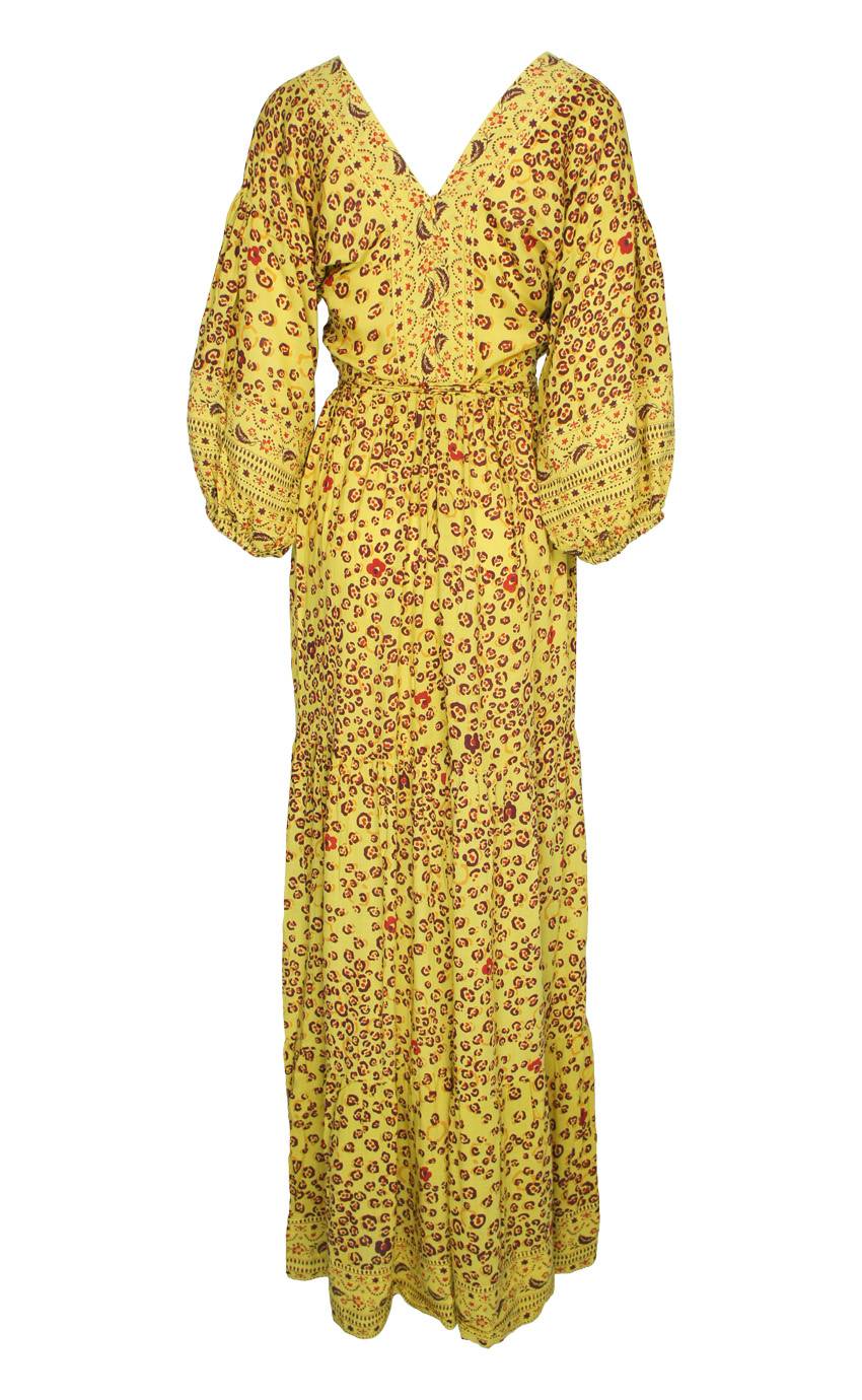 SALE Mia Maxikleid Gelb Großer Ausverkauf