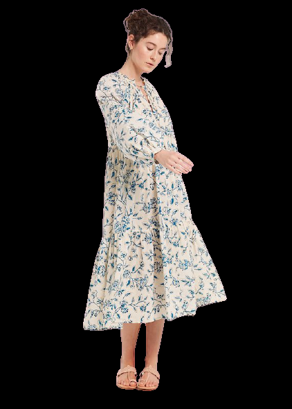 SALE Jaya Birdsong Kleid Off-White Preisnachlass