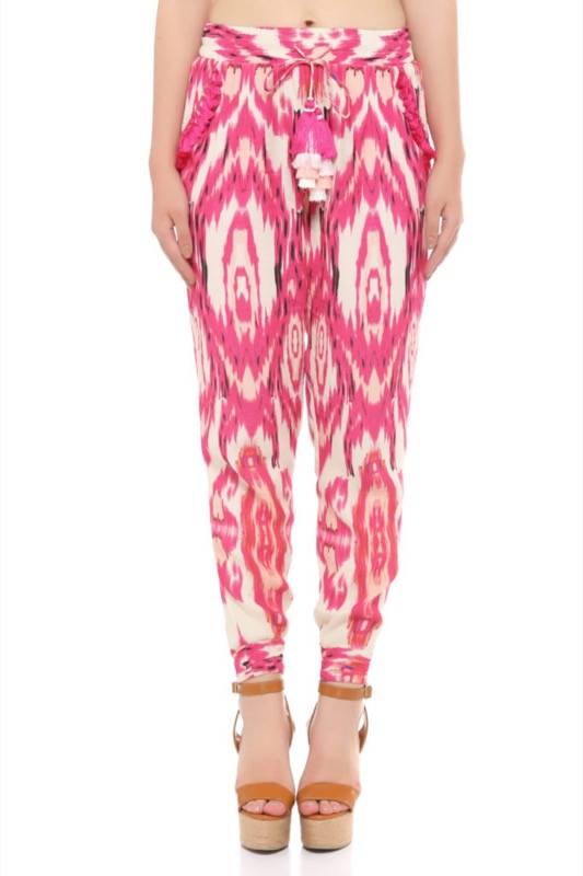 RESORTWEAR Ikat Hose in Pink mit Quasten Super Sparpreis