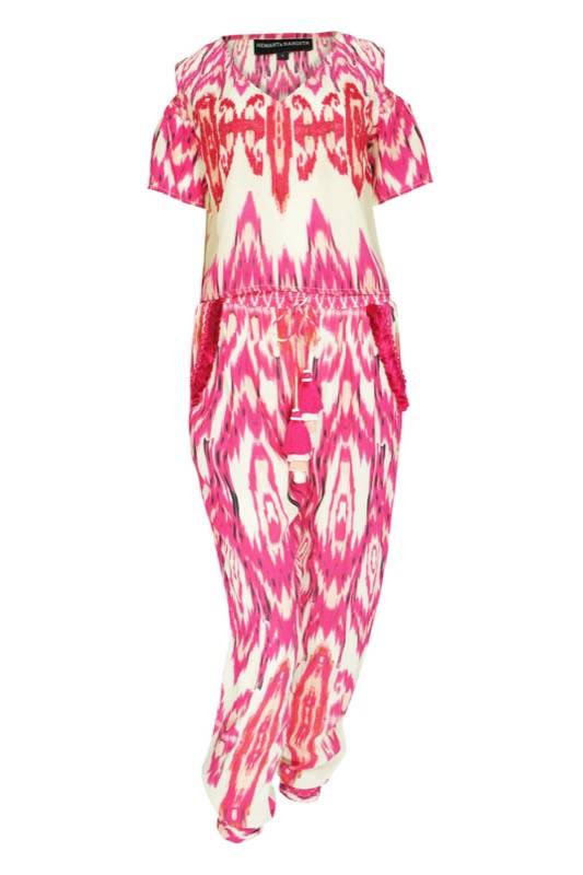 RESORTWEAR Ikat Hose in Pink mit Quasten Super Sparpreis