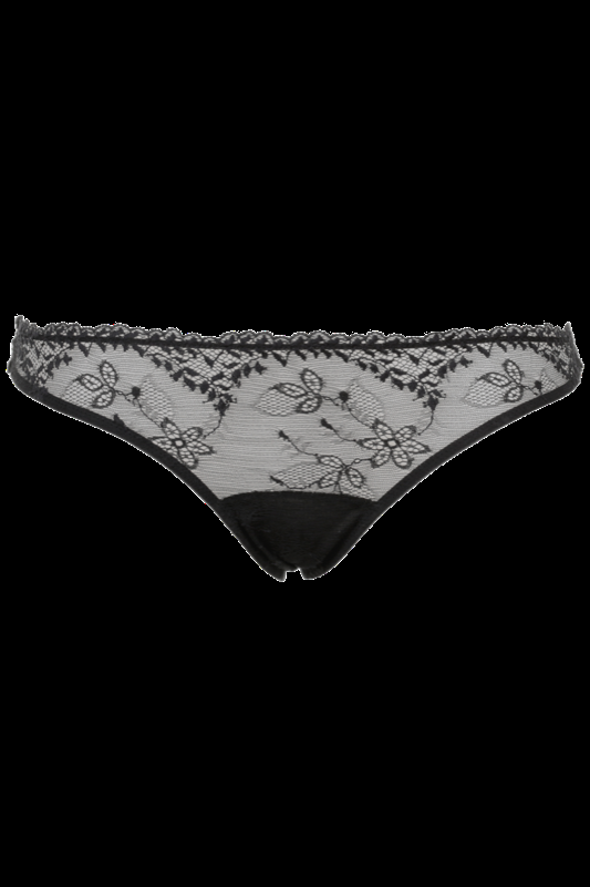 LINGERIE Acapulco String aus Spitze in Schwarz Begrenzt auf 3 Tage