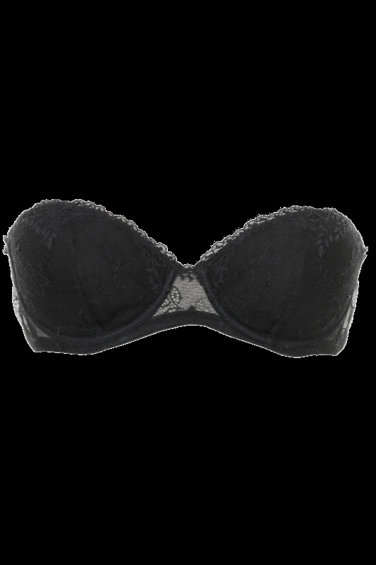 LINGERIE Ankara gefütterter Bandeau BH aus Spitze in Schwarz Im Verkauf