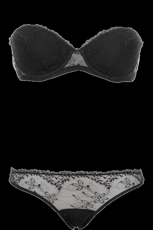 LINGERIE Ankara gefütterter Bandeau BH aus Spitze in Schwarz Im Verkauf