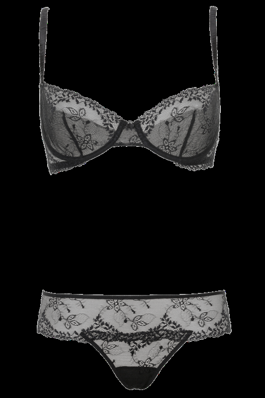 LINGERIE Amalfi G-String aus Spitze in Schwarz Rabatte dieses Monats