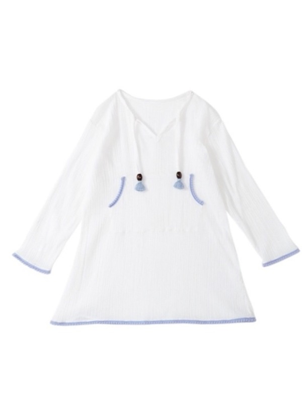 KINDER Girls Bonnie Langarm Pom Pom Kleid Bis zu 55% Rabatt