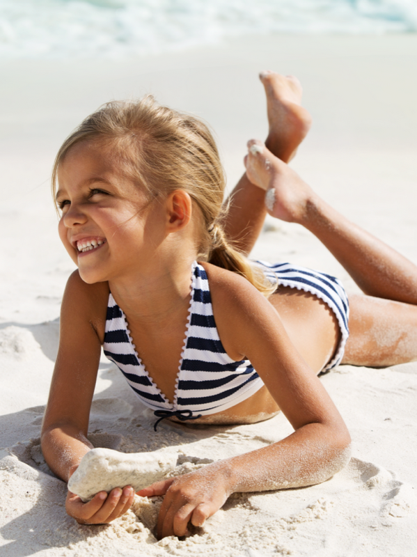 KINDER Girls Lilly& Poppy Bikini Blue/White Kostenloser Versand international