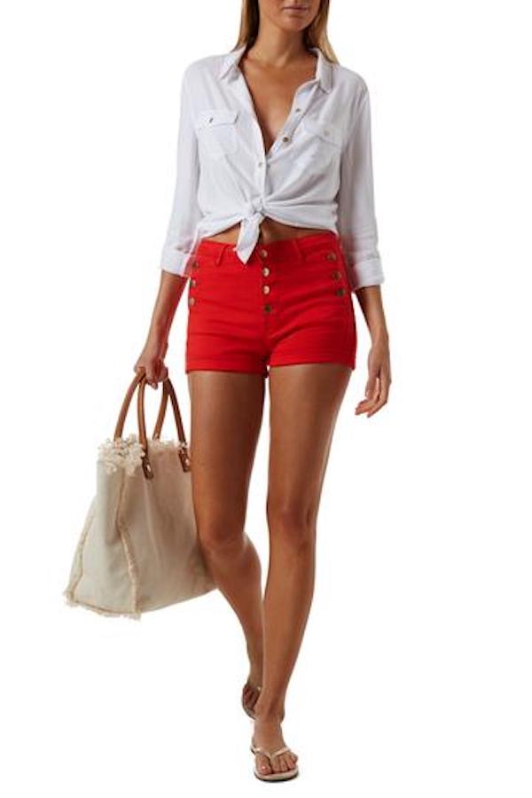 SALE Yanni Short Rot Limitierter Zeitrabatt