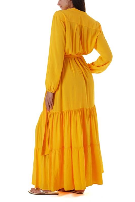 SALE Sonja Maxikleid Gelb Fabrik Onlineshop