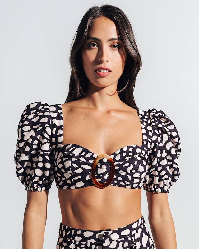 SALE Spotted Cropped Top Vatertagsangebot