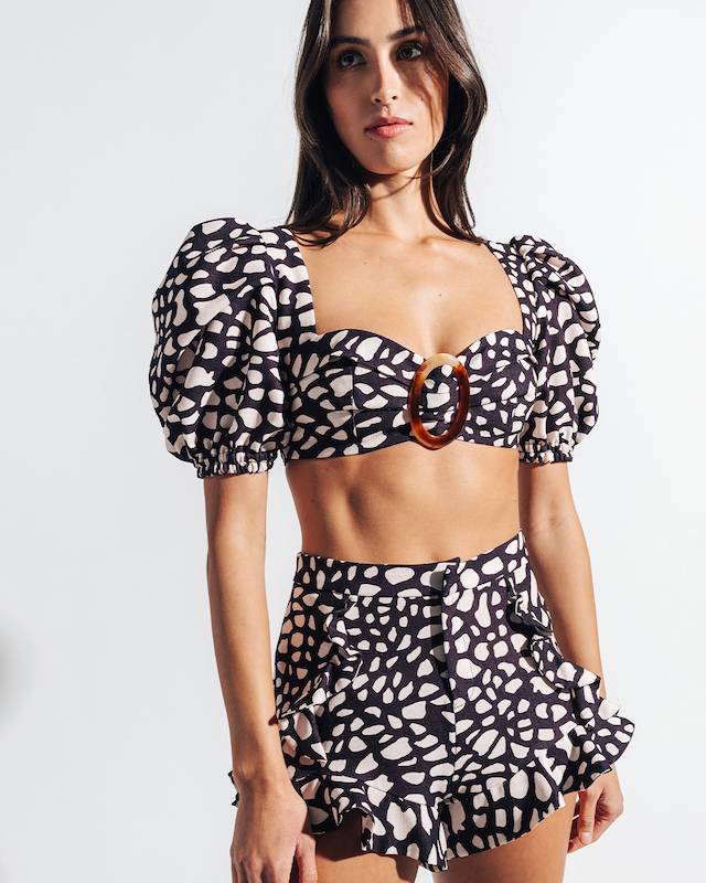 SALE Spotted Cropped Top Vatertagsangebot