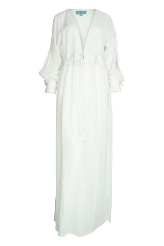 SALE Santorini Maxikleid in weiss Fabrikladen