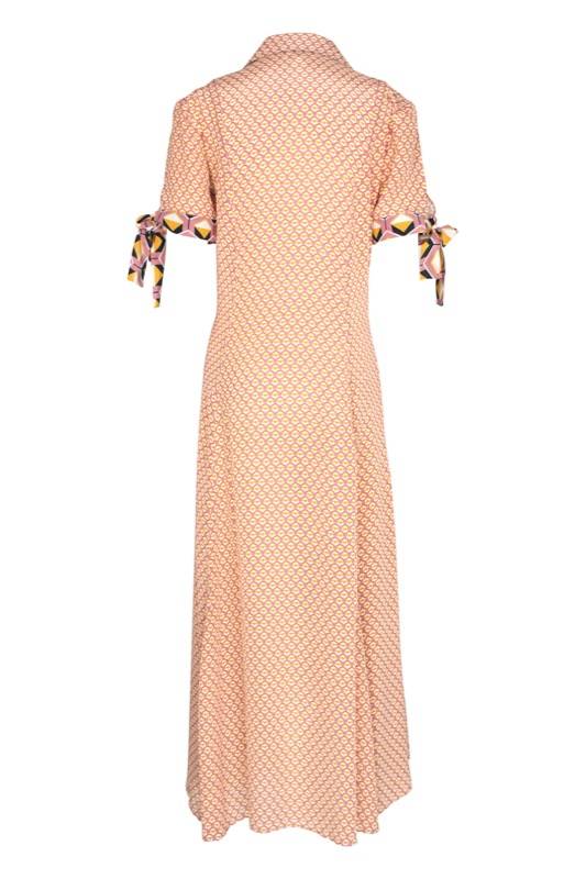 SALE Maxikleid im Geometrischen Print Rosa 2025