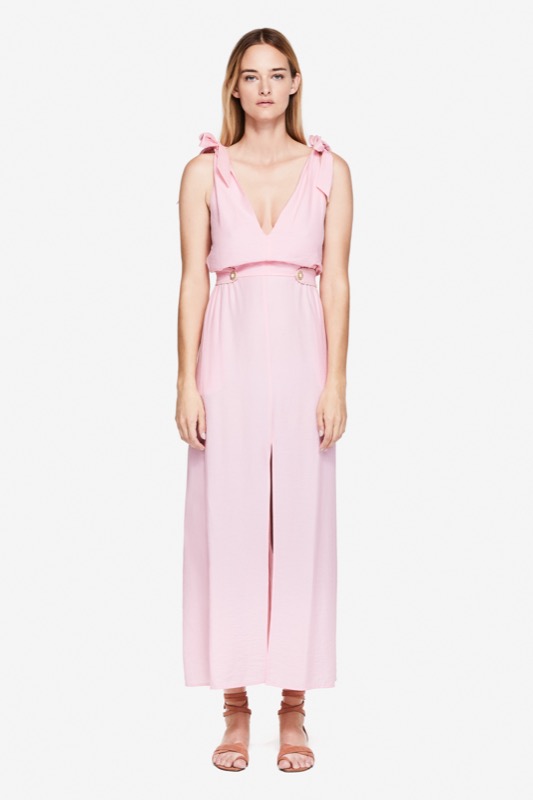 SALE Piped Luxe Maxikleid Rosa Meist gekauft