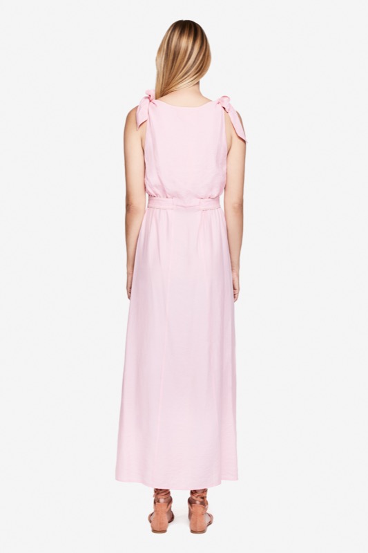 SALE Piped Luxe Maxikleid Rosa Meist gekauft