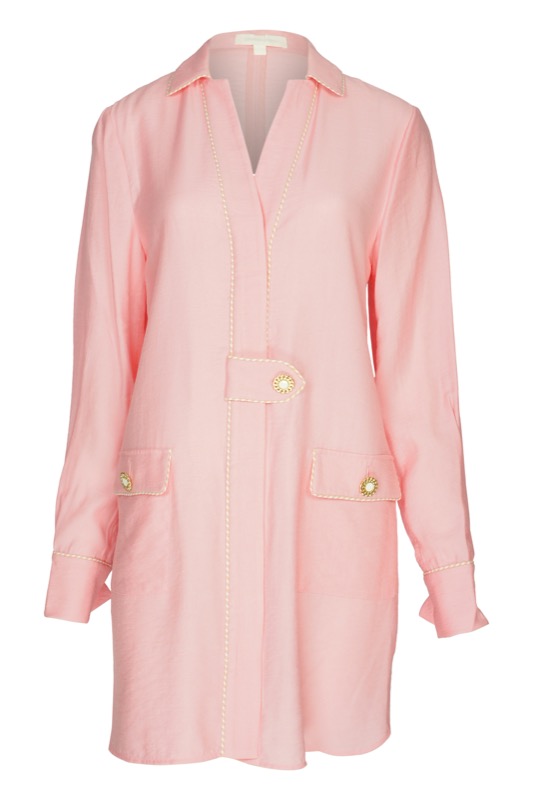 SALE Piped Luxe Minikleid Rosa Kostenloser Versand