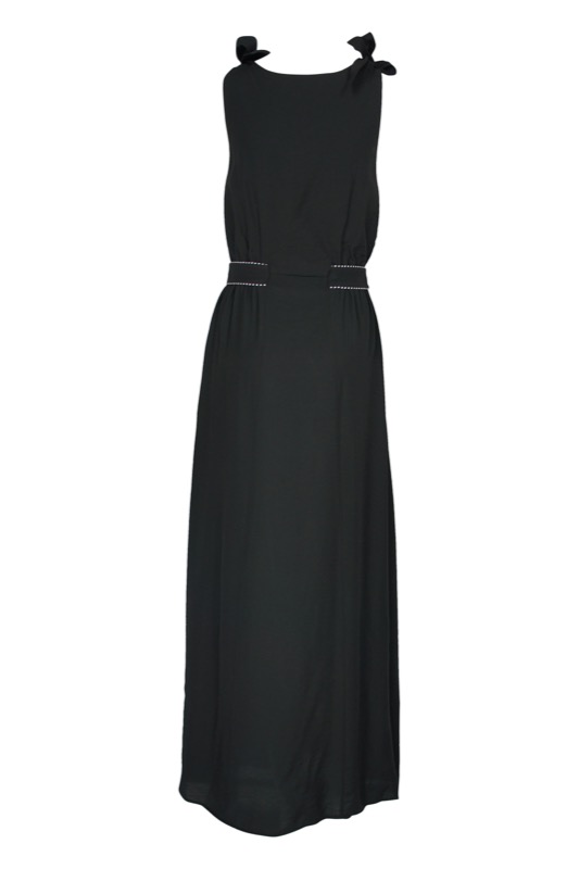 SALE Piped Luxe Maxikleid schwarz Weihnachtsangebot