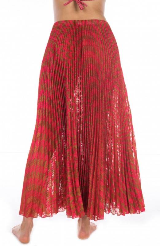 SALE Plissé Rock mit geometrichem Muster Lagerräumung