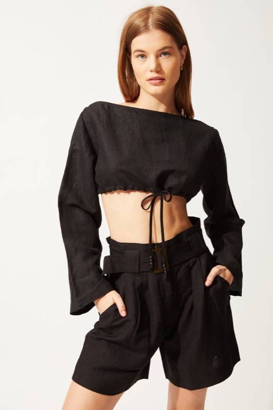 SALE Leinen Crop Top Nur für heute