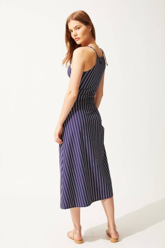 SALE Kleid mit Schnürung Navy/Weiß Nur noch ein Tag übrig