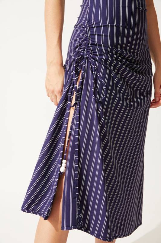 SALE Kleid mit Schnürung Navy/Weiß Nur noch ein Tag übrig