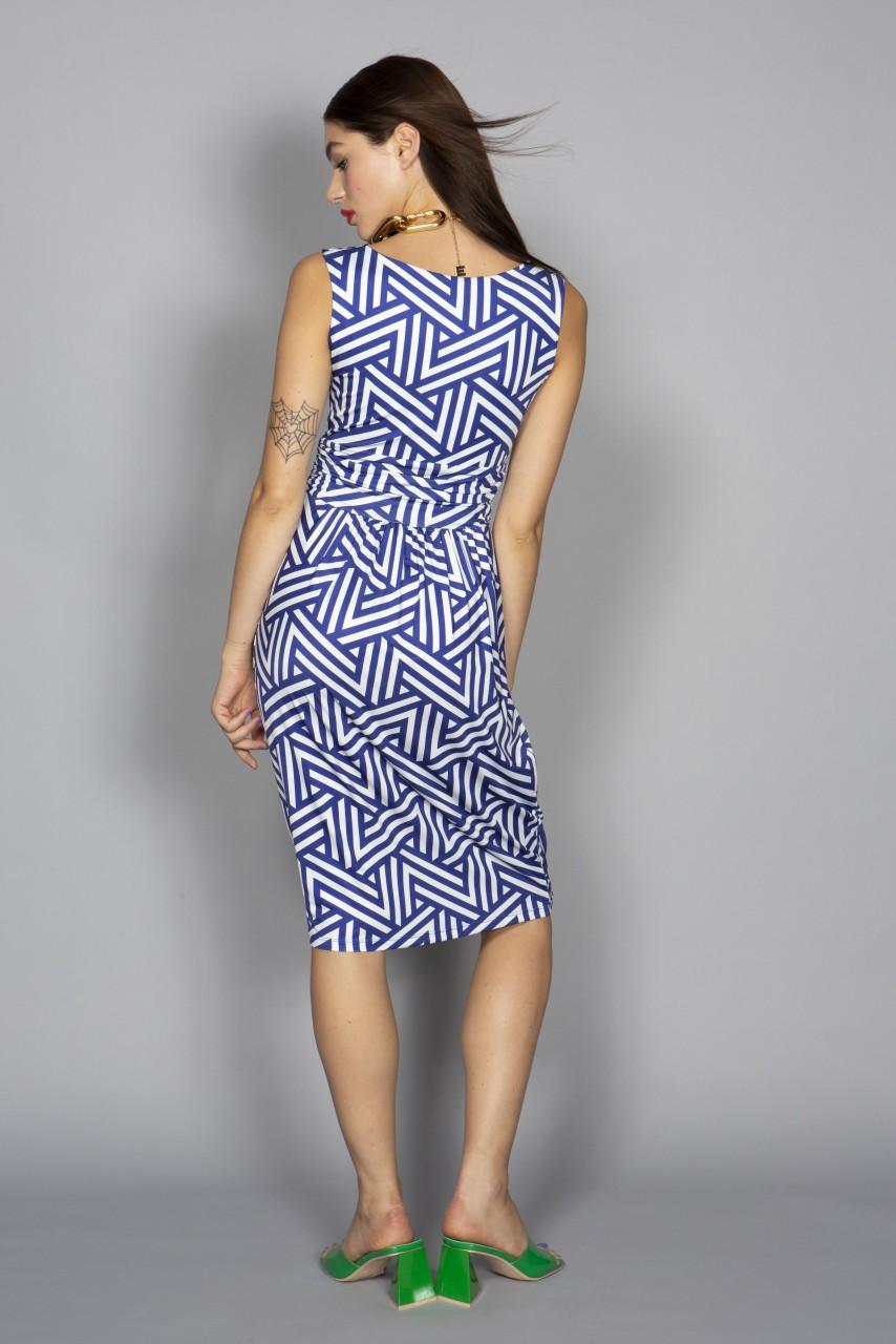 Marivie Focused and unimpressed stripes blue Dress Top Angebot