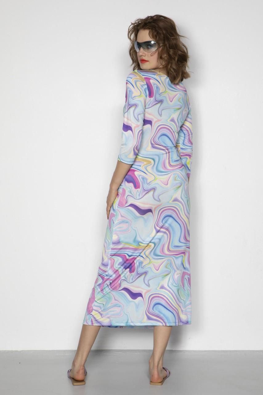 Marivie Illusion marble blue Dress Wochenangebot