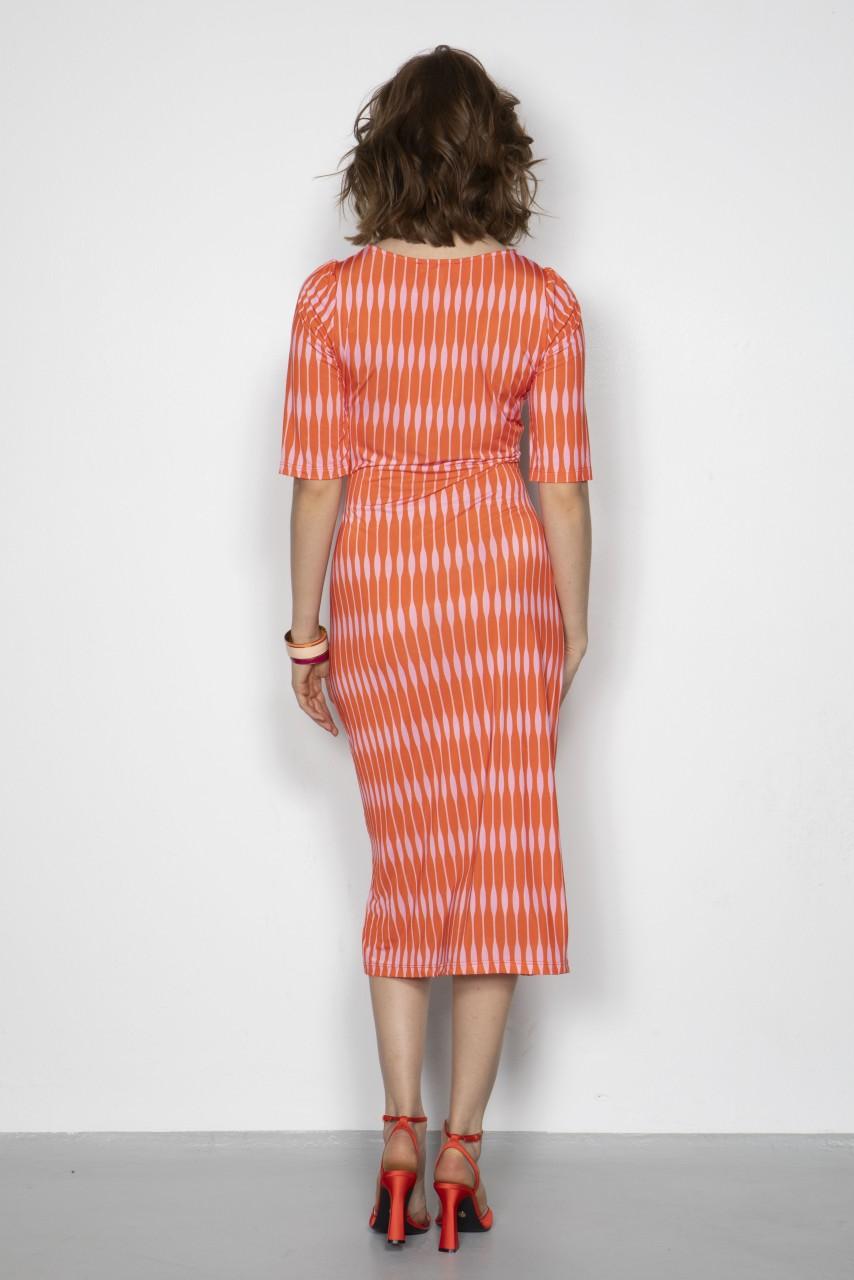 Marivie Sweet backgammon orange Dress Letzte 3 Tage