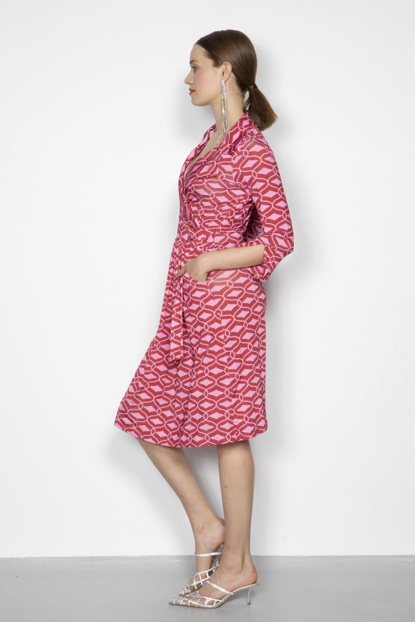 Marivie Oh, Yeah waffle red/rosé Dress Letzte 2 Tage