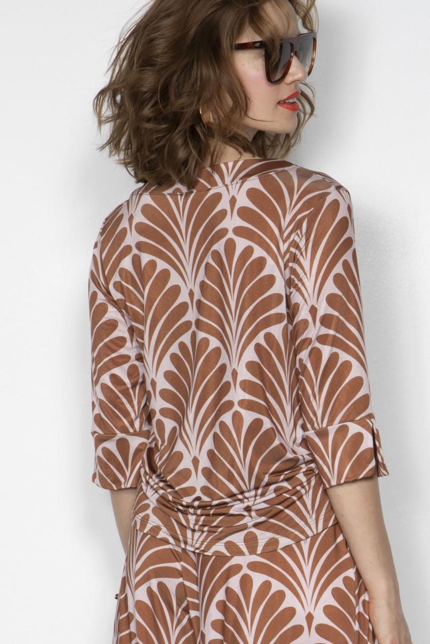 Marivie Top - Honey art deco brown Top Zeitbegrenzte Promotion