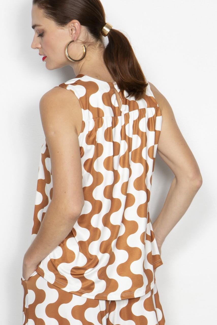 Marivie Superduper waves creme/brown Oberteil Super Rabatt