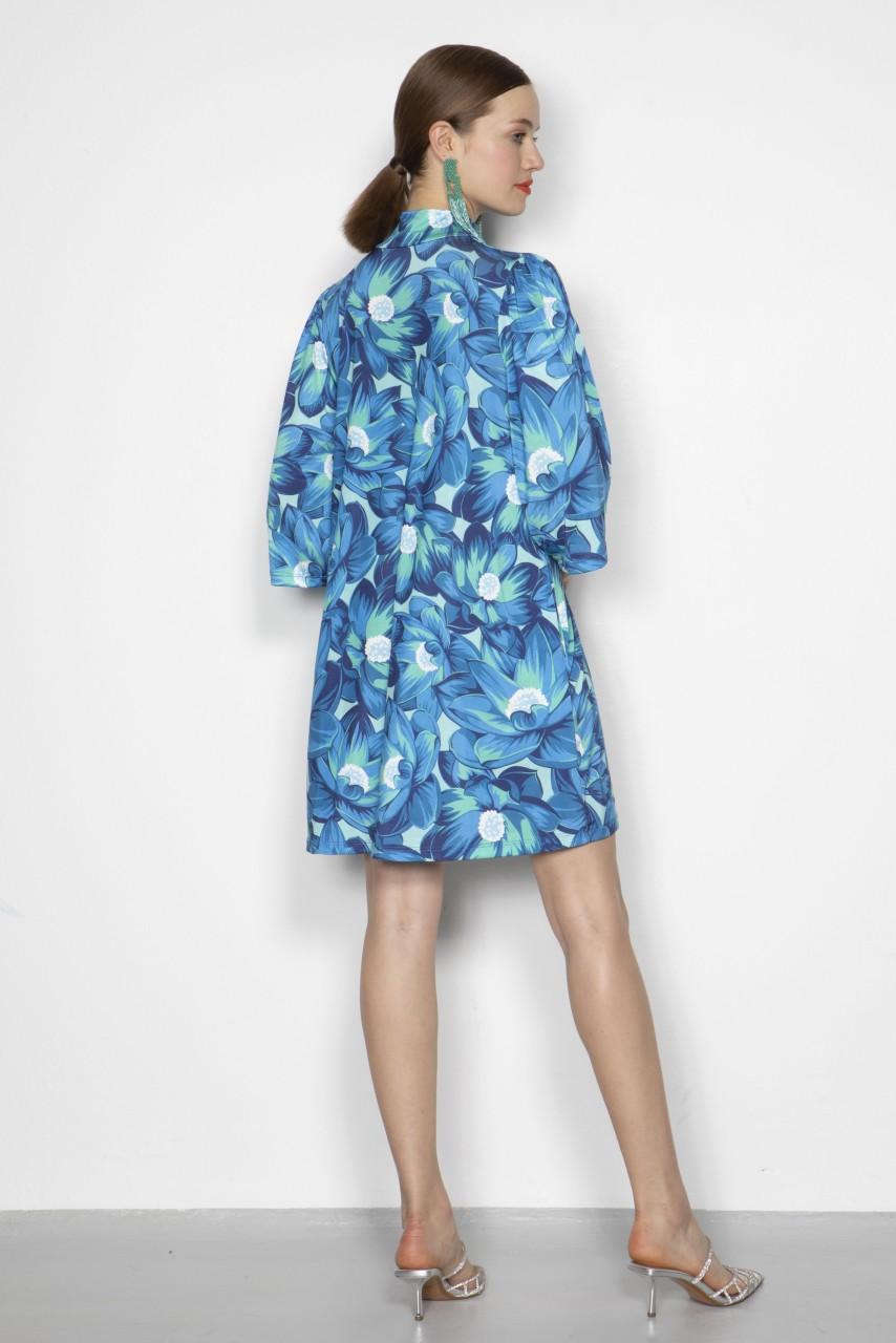Marivie Gorgeous water lily blue Dress zollfrei