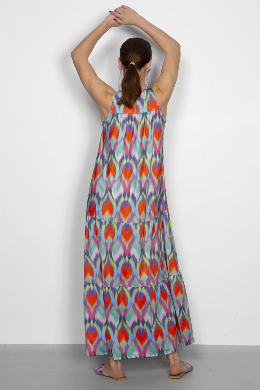 Marivie Darling ikath heart orange Dress Auslauf