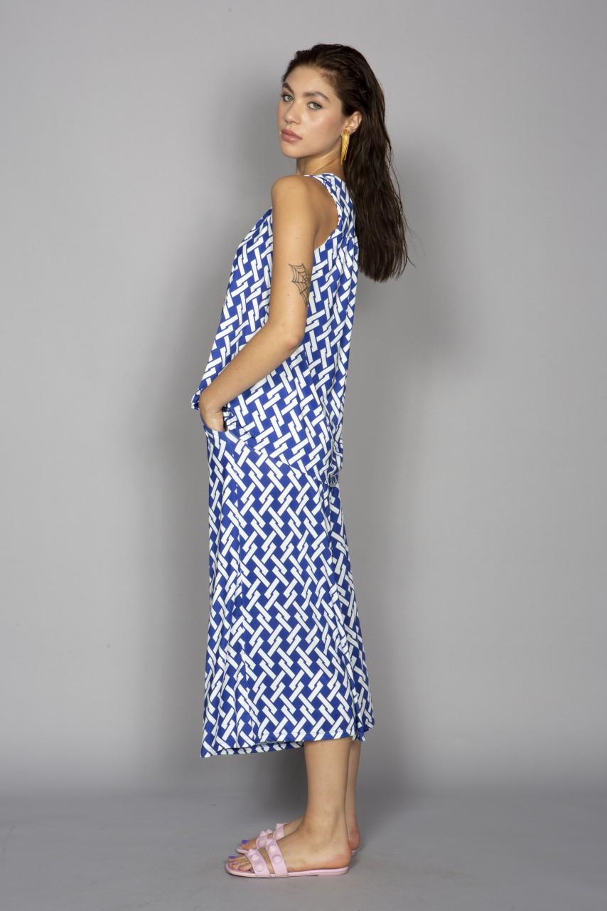 Marivie Culotte geometric lines blue Culotte Meist gekauft