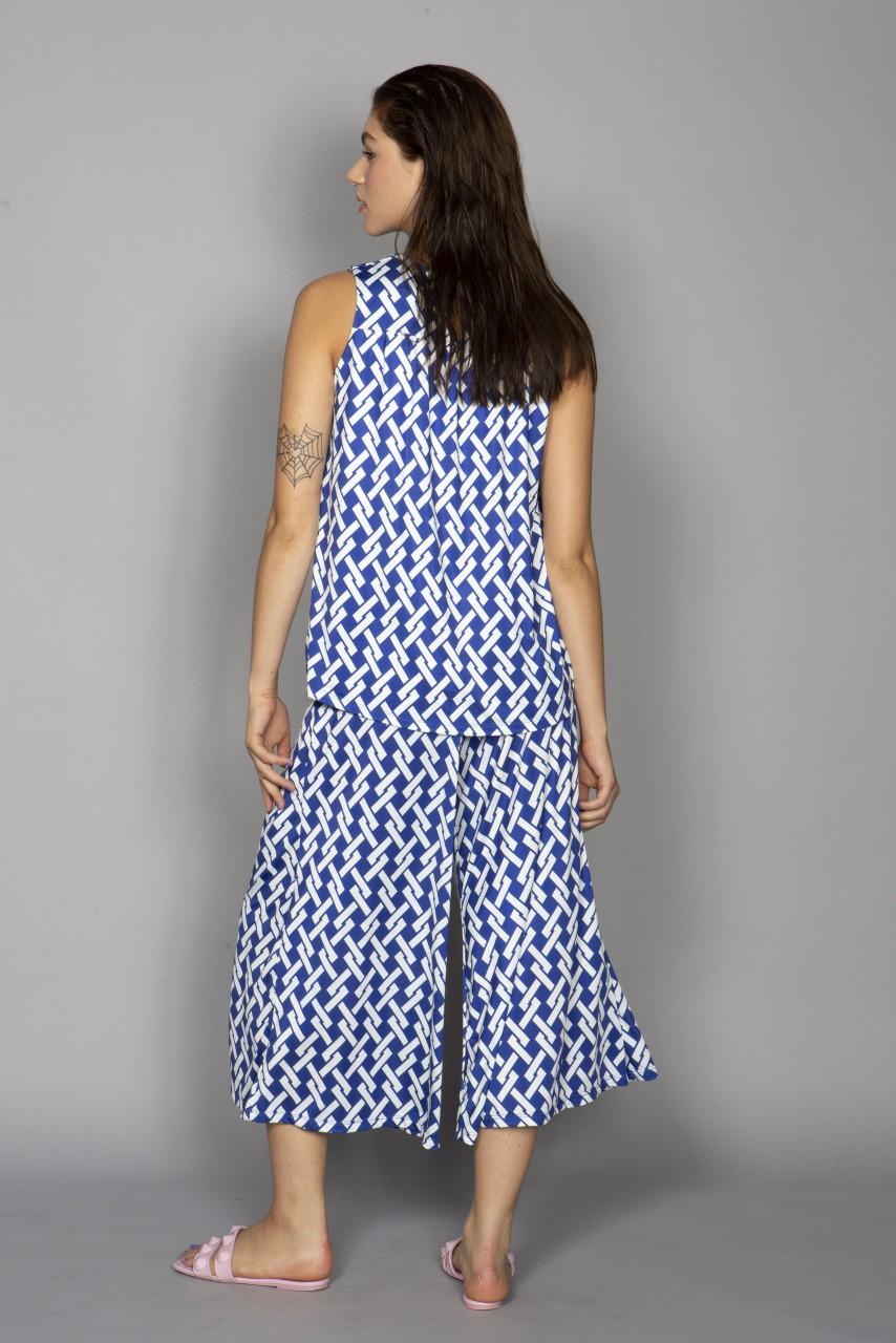 Marivie Culotte geometric lines blue Culotte Meist gekauft