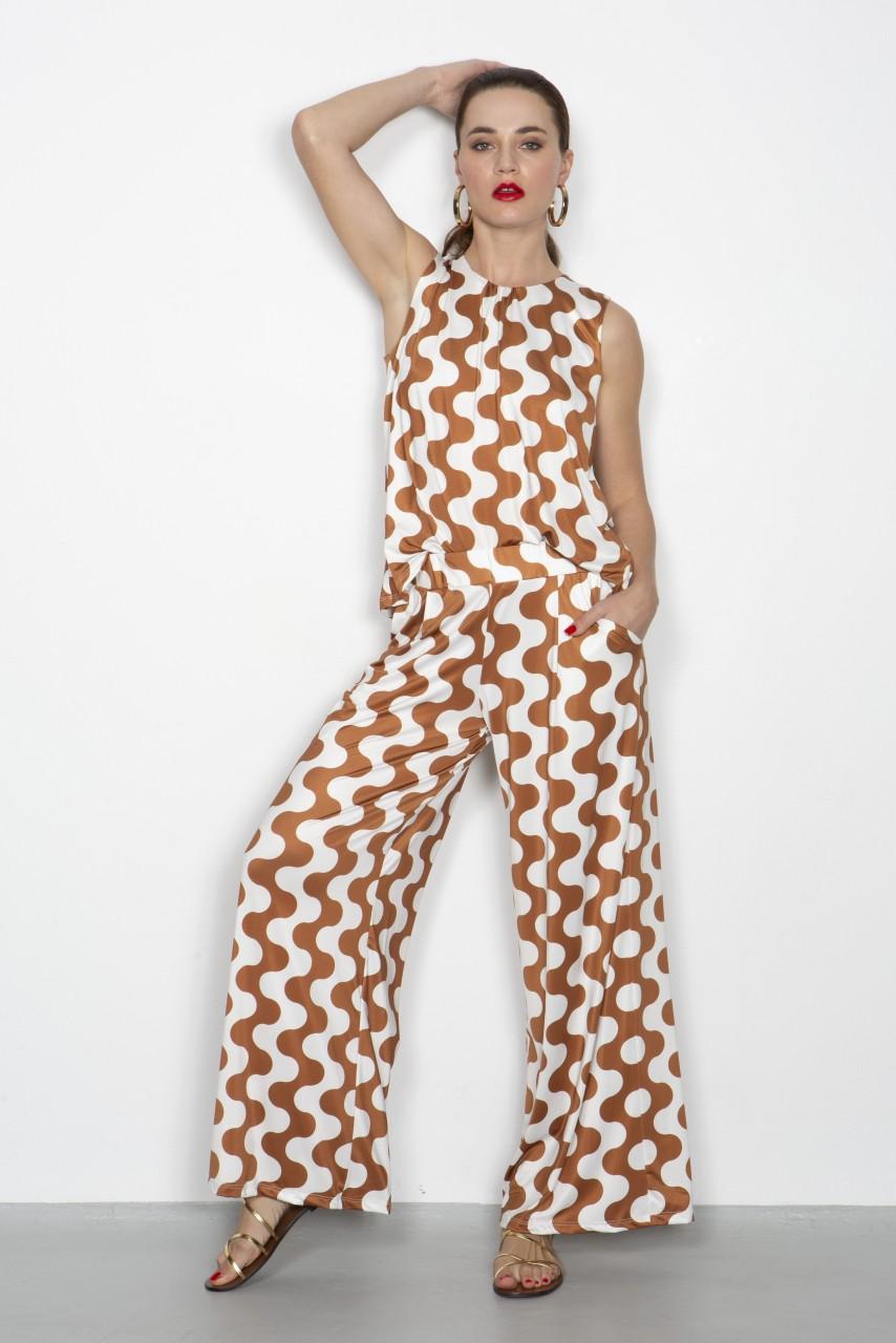 Marivie Easy going waves creme/brown Hose Günstig kaufen