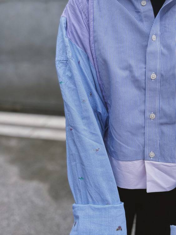 Nonoi Studio Blouson // Hellblau + Flieder // Onesize Vatertagsangebot