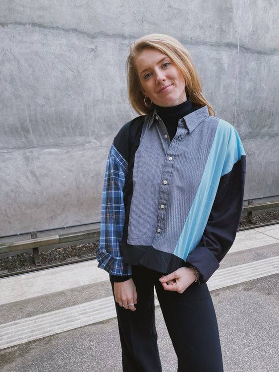 Nonoi Studio Blouson // Schwarz + Türkis // Onesize Jubiläumsangebot
