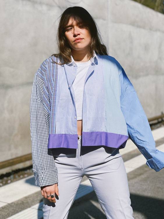 Nonoi Studio Blouson // Blau + Lila // Onesize Heißer Verkauf