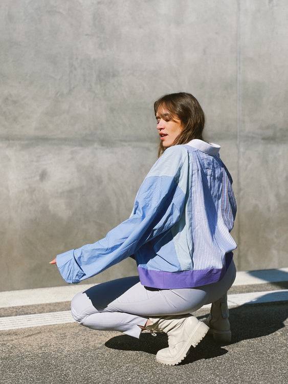 Nonoi Studio Blouson // Blau + Lila // Onesize Heißer Verkauf