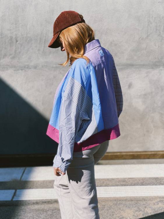 Nonoi Studio Blouson // Blau + Lila // Onesize Online Outlet