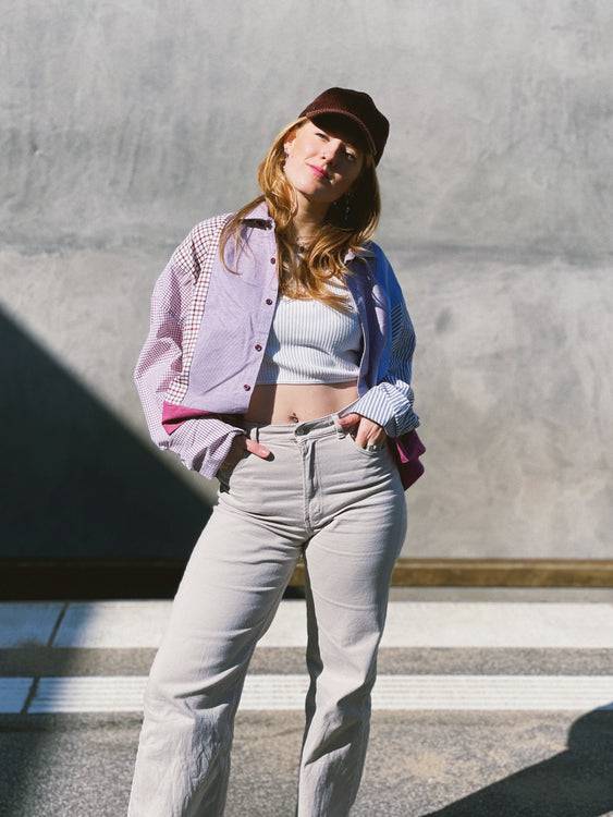 Nonoi Studio Blouson // Blau + Lila // Onesize Online Outlet