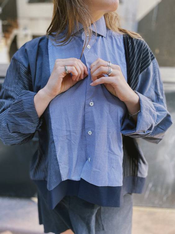 Nonoi Studio Blouson // Blau + Schwarz // Onesize Neuheiten
