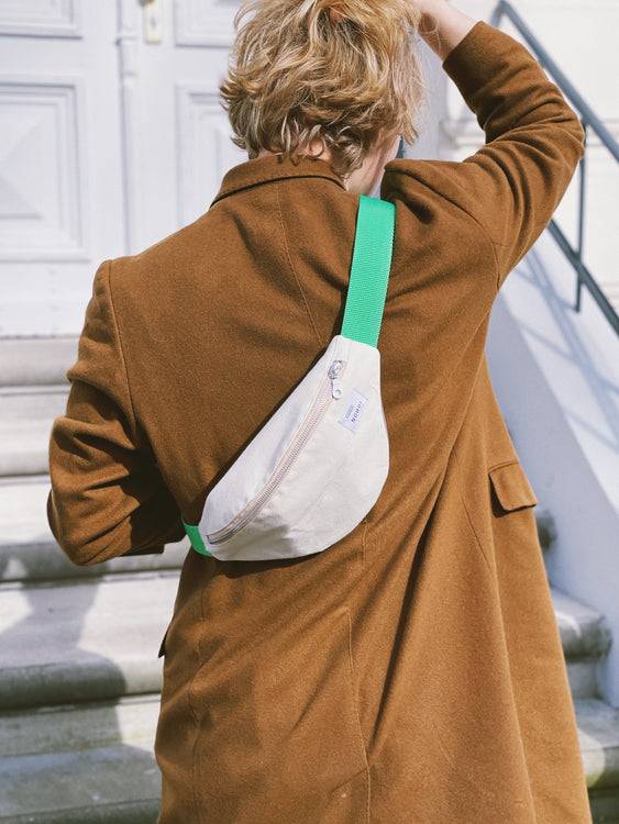 Nonoi Studio Bauchtasche BONNIE // Creme + Grün Bis zu 50% Rabatt