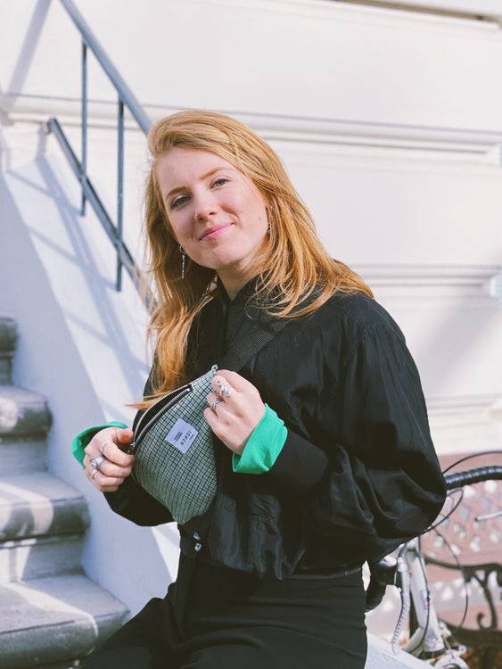 Nonoi Studio Bauchtasche BOBBY // Blau + Grün Kariert Bis zu 60% Rabatt