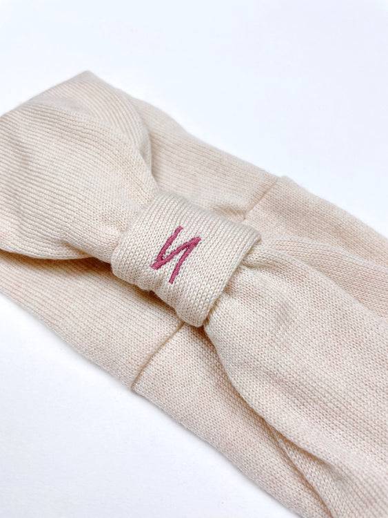 Nonoi Studio STIRNBAND "BEERE" CREME // WOLLE 50% Rabatt mit kostenlosem Versand